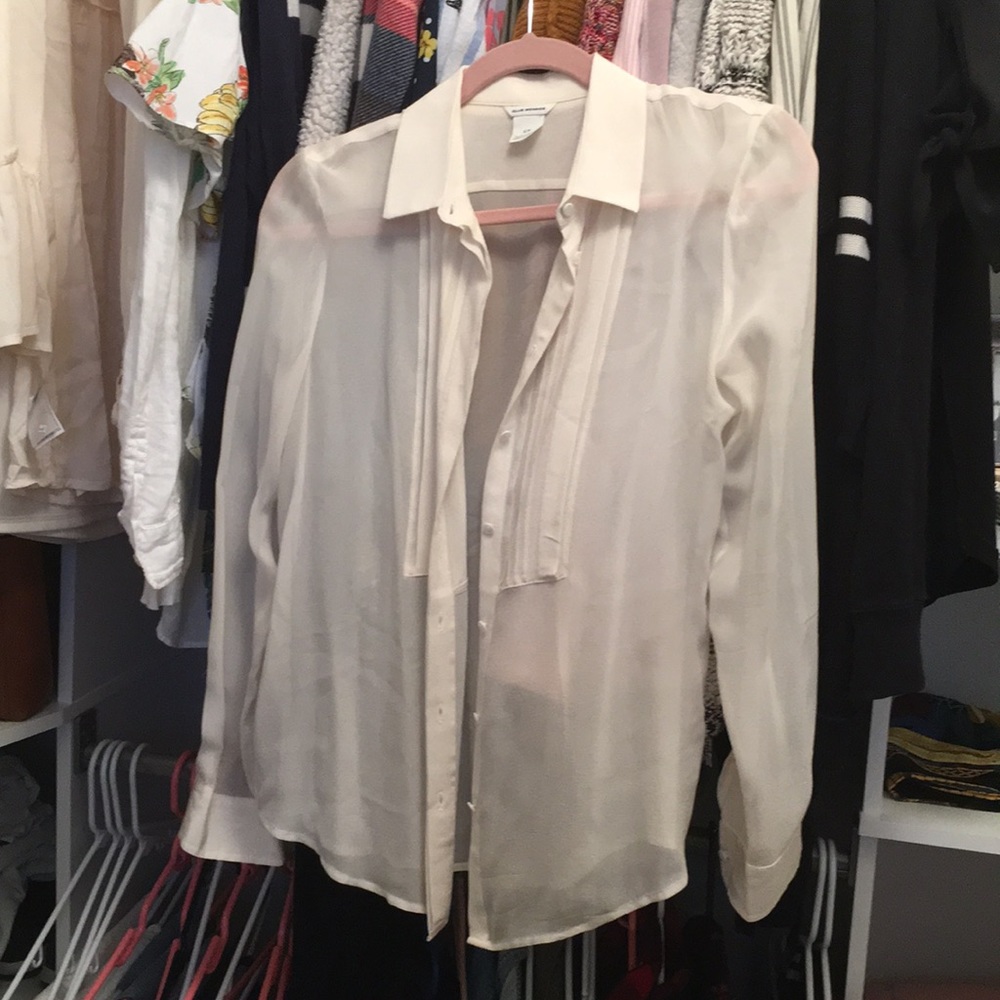 Silk tuxedo top